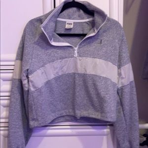 pink/victoria’s half zip sweatshirt size xs